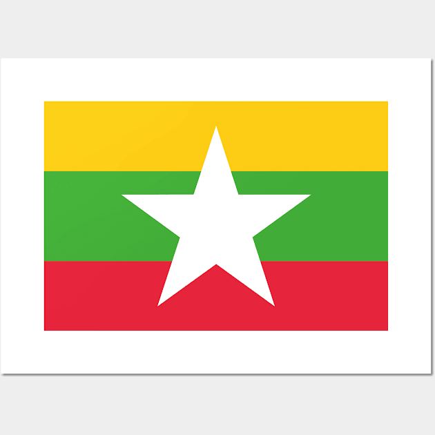 Flag of Myanmar Wall Art by DiegoCarvalho